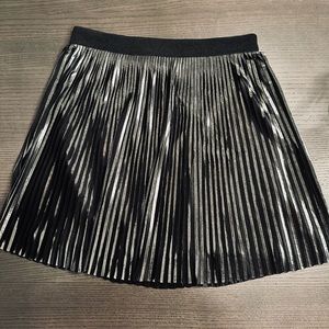 Express Metallic Pleated Mini skirt